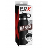 Черный мастурбатор в виде бутылки Fap Flask - Pipedream - в Пскове купить с доставкой