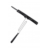 Черный кожаный ошейник-воротник с поводком - Pecado - купить с доставкой в Пскове