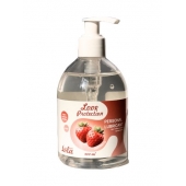 Лубрикант на водной снове Love Protection Strawberry с ароматом клубники - 300 мл. - Lola Games - купить с доставкой в Пскове