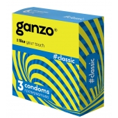 Классические презервативы с обильной смазкой Ganzo Classic - 3 шт. - Ganzo - купить с доставкой в Пскове