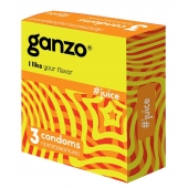 Ароматизированные презервативы Ganzo Juice - 3 шт. - Ganzo - купить с доставкой в Пскове