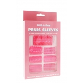 Набор из 7 розовых насадок на пенис ONE-A-DAY PENIS SLEEVES PINK - Seven Creations - в Пскове купить с доставкой