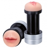 Двусторонний мастурбатор REALSTUFF 2 IN 1 HUMMER MOUTH   VAGINA - ротик и вагина - Dream Toys - в Пскове купить с доставкой