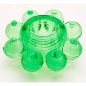 Зеленое эрекционное кольцо-цветок - Toyfa Basic - в Пскове купить с доставкой