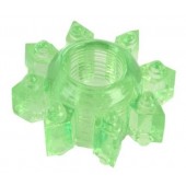 Зеленое эрекционное кольцо-звезда - Toyfa Basic - в Пскове купить с доставкой