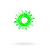 Зеленое эрекционное кольцо-солнце - Toyfa Basic - в Пскове купить с доставкой