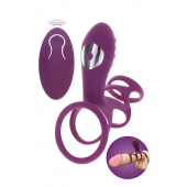 Фиолетовая эрекционная вибронасадка Halo Halo C-Ring Sleeve - Toy Joy - в Пскове купить с доставкой