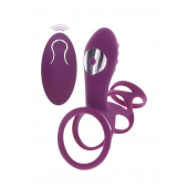 Фиолетовая эрекционная вибронасадка Halo Halo C-Ring Sleeve - Toy Joy - в Пскове купить с доставкой