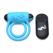 Голубое эрекционное виброкольцо 28X Remote Control Vibrating Cock Ring   Bullet - XR Brands - в Пскове купить с доставкой