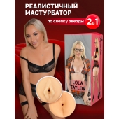 Двусторонний мастурбатор Lola Taylor - 22 см. - ФлешНаш - в Пскове купить с доставкой
