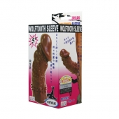 Коричневая насадка на пенис Wolftooth Sleeve - 13 см. - Baile - в Пскове купить с доставкой