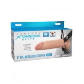 Полый страпон на ремнях 6’’ Hollow Silicone Strap-on - Pipedream - купить с доставкой в Пскове