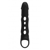 Черная насадка-удлинитель Vibrating Extender With Remote с вибрацией - Dream Toys - в Пскове купить с доставкой