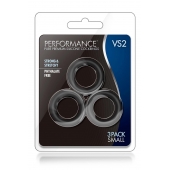 Набор из 3 черных эрекционных колец Black Small Penis Rings - Blush Novelties - в Пскове купить с доставкой