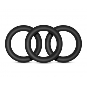 Набор из 3 черных эрекционных колец Black Small Penis Rings - Blush Novelties - в Пскове купить с доставкой