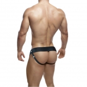 Телесный фаллопротез на черных эластичных ремнях 7 Inch Hollow Strap On - 17 см. - Blush Novelties - купить с доставкой в Пскове
