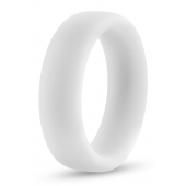Белое люминесцентное эрекционное кольцо Silicone Glo Cock Ring - Blush Novelties - в Пскове купить с доставкой