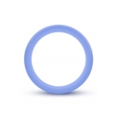 Голубое люминесцентное кольцо Silicone Glo Cock Ring - Blush Novelties - в Пскове купить с доставкой