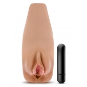 Маструбатор-вагина с вибрацией Soft   Wet Renata Realistic Tan Masturbator - Blush Novelties - в Пскове купить с доставкой