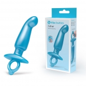 Голубая анальная пробка для массажа простаты Hither Silicone Prostate Plug - 14,3 см. - b-Vibe - в Пскове купить с доставкой