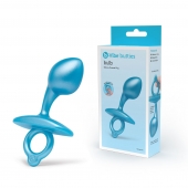 Голубая анальная пробка для массажа простаты Bulb Silicone Prostate Plug - 10,7 см. - b-Vibe - в Пскове купить с доставкой