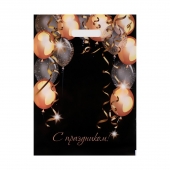 Пакет с вырубной ручкой и принтом в виде шариков (30х40 см) - Сима-Ленд - купить с доставкой в Пскове