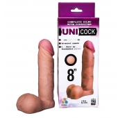 Фаллическая насадка для страпона UNICOCK 8  - 20 см. - LOVETOY (А-Полимер) - купить с доставкой в Пскове