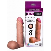 Фаллическая насадка для страпона UNICOCK 8  - 20 см. - LOVETOY (А-Полимер) - купить с доставкой в Пскове