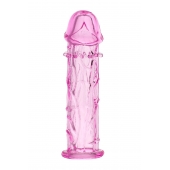 Розовая насадка фаллической формы - 12,5 см. - A-toys - в Пскове купить с доставкой