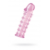 Розовая насадка на пенис с шипами - 12,5 см. - A-toys - в Пскове купить с доставкой