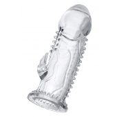 Прозрачная насадка на пенис с шипиками и коготком - 13,5 см. - A-toys - в Пскове купить с доставкой