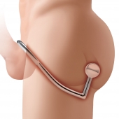 Кольцо на пенис с анальным стимулятором Stainless Steel Anal Hook   Cock Ring - BlueLine - в Пскове купить с доставкой