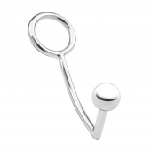 Кольцо на пенис с анальным стимулятором Stainless Steel Anal Hook   Cock Ring - BlueLine - в Пскове купить с доставкой