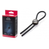 Тёмно-серое эрекционное кольцо с зажимом Again and Again Adjustable Cock Ring - Fifty Shades of Grey - в Пскове купить с доставкой