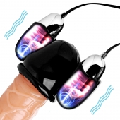 Черная стимулирующая насадка для головки полового члена Multi Speed Vibrating Penis Head Teaser - XR Brands - в Пскове купить с доставкой