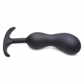 Черный массажер простаты с утяжелителями Premium Silicone Weighted Prostate Plug Large - 18,8 см. - XR Brands - в Пскове купить с доставкой
