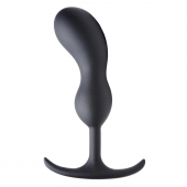 Черный массажер простаты с утяжелителями Premium Silicone Weighted Prostate Plug Large - 18,8 см. - XR Brands - в Пскове купить с доставкой