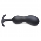Черный массажер простаты с утяжелителями Premium Silicone Weighted Prostate Plug XL - 20,8 см. - XR Brands - в Пскове купить с доставкой