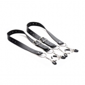 Ремни с зажимами для половых губ Spread Labia Spreader Straps with Clamps - XR Brands - купить с доставкой в Пскове