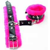 Оковы на ноги с розовым мехом BDSM Light - БДСМ Арсенал - купить с доставкой в Пскове