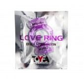 Фиолетовое виброкольцо с двумя вибропульками - Toyfa Basic - в Пскове купить с доставкой