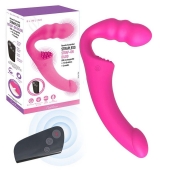 Розовый безремневой страпон Straples Strap-On Dildo - Erokay - купить с доставкой в Пскове