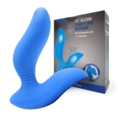 Синий вибромассажер простаты 3,5’’ Curve P-spot Massager - 12 см. - Erokay - в Пскове купить с доставкой