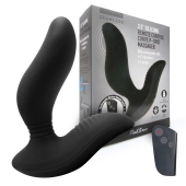 Черный вибромассажер простаты 3,5’’ Remote Control Curve P-spot Massager - 12 см. - Erokay - в Пскове купить с доставкой