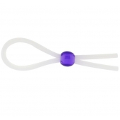 Прозрачное лассо с фиолетовой бусиной SILICONE COCK RING WITH BEAD LAVENDER - NMC - в Пскове купить с доставкой