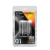 Прозрачная насадка с шипами STAY HARD COCK SLEEVE 01 CLEAR - Blush Novelties - в Пскове купить с доставкой