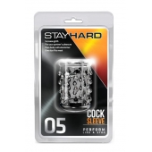 Прозрачная насадка с капельками STAY HARD COCK SLEEVE 05 CLEAR - Blush Novelties - в Пскове купить с доставкой