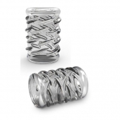 Прозрачная насадка с объёмными чёрточками STAY HARD COCK SLEEVE 06 CLEAR - Blush Novelties - в Пскове купить с доставкой