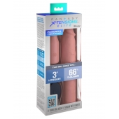 Телесная вибронасадка на член 3  Vibrating Mega X-tension with Remote - 22,9 см. - Pipedream - в Пскове купить с доставкой
