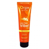 Гель с эффектом вибрации Lube Tube Vibe Medium Pina Colada - 100 мл. - ORGIE - купить с доставкой в Пскове